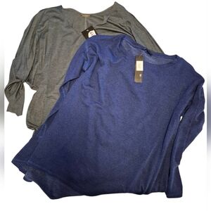 NALLY & MILLIE USA Boutique Two Blouse Bundle, L/XL NEW w/TAG